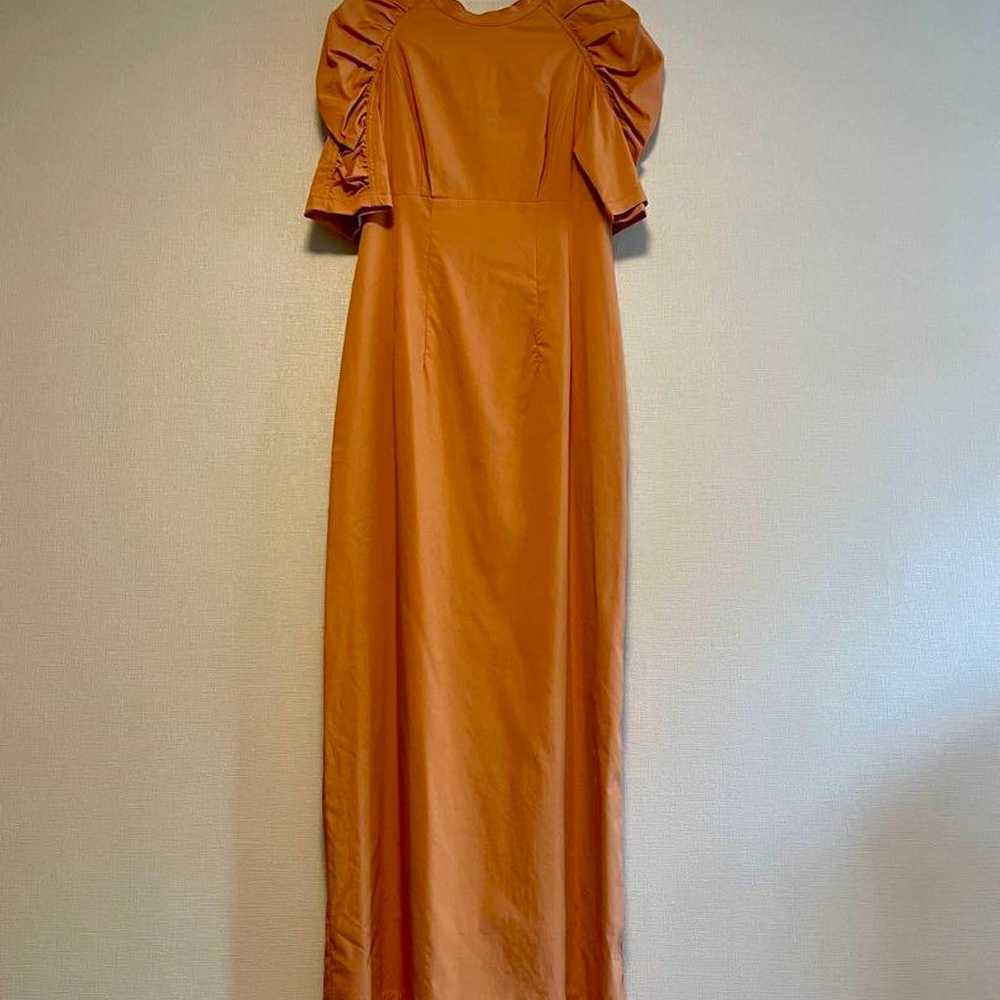 Coco Deal / Orange Gathered Sleeve Dress - image 1