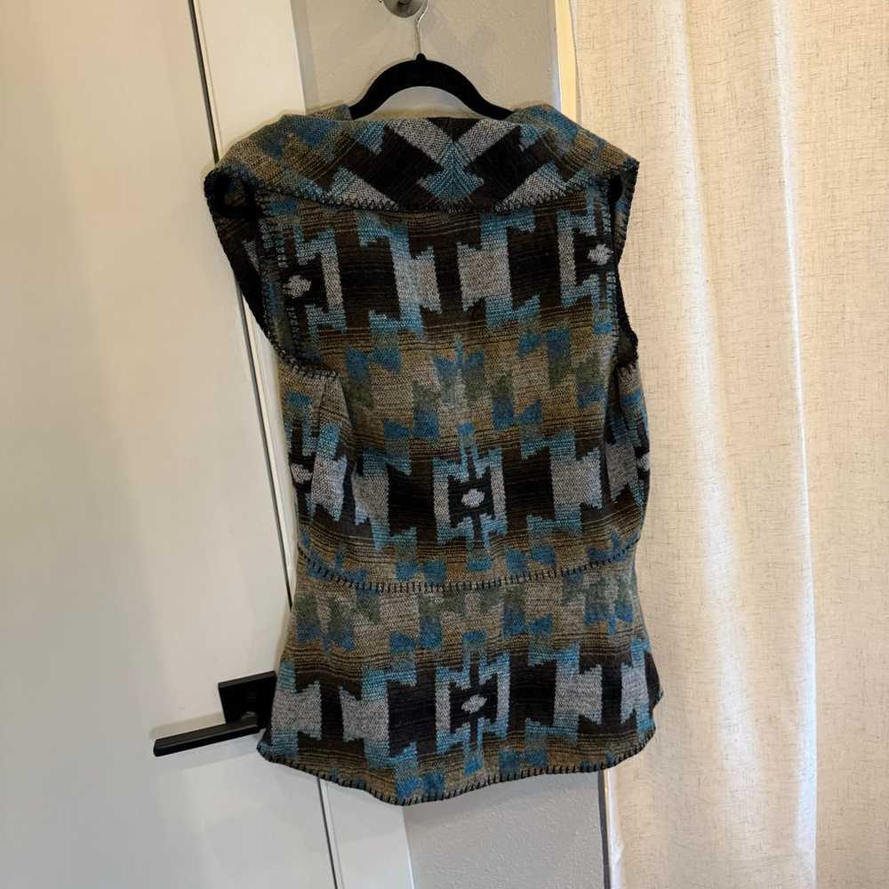 Vintage 80s 90s Blanket VEST Southwest Americana … - image 4