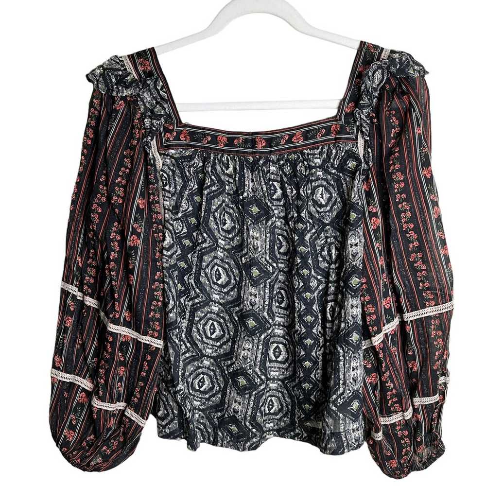 Free People Mostly Meadow Cotton Blouse Top Boho … - image 5