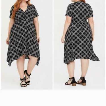 TORRID Plaid Challis Shirt Dress