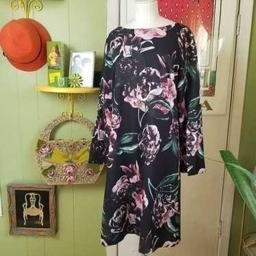 JAX Black Label Floral Dress L/S sz 12 - image 1