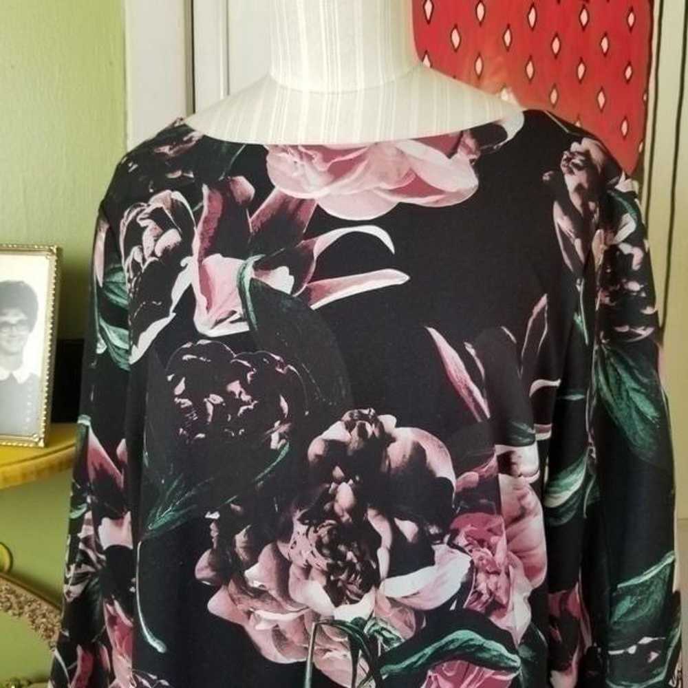 JAX Black Label Floral Dress L/S sz 12 - image 2