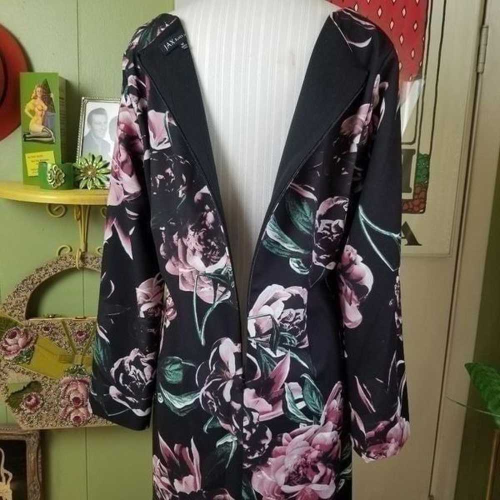 JAX Black Label Floral Dress L/S sz 12 - image 6