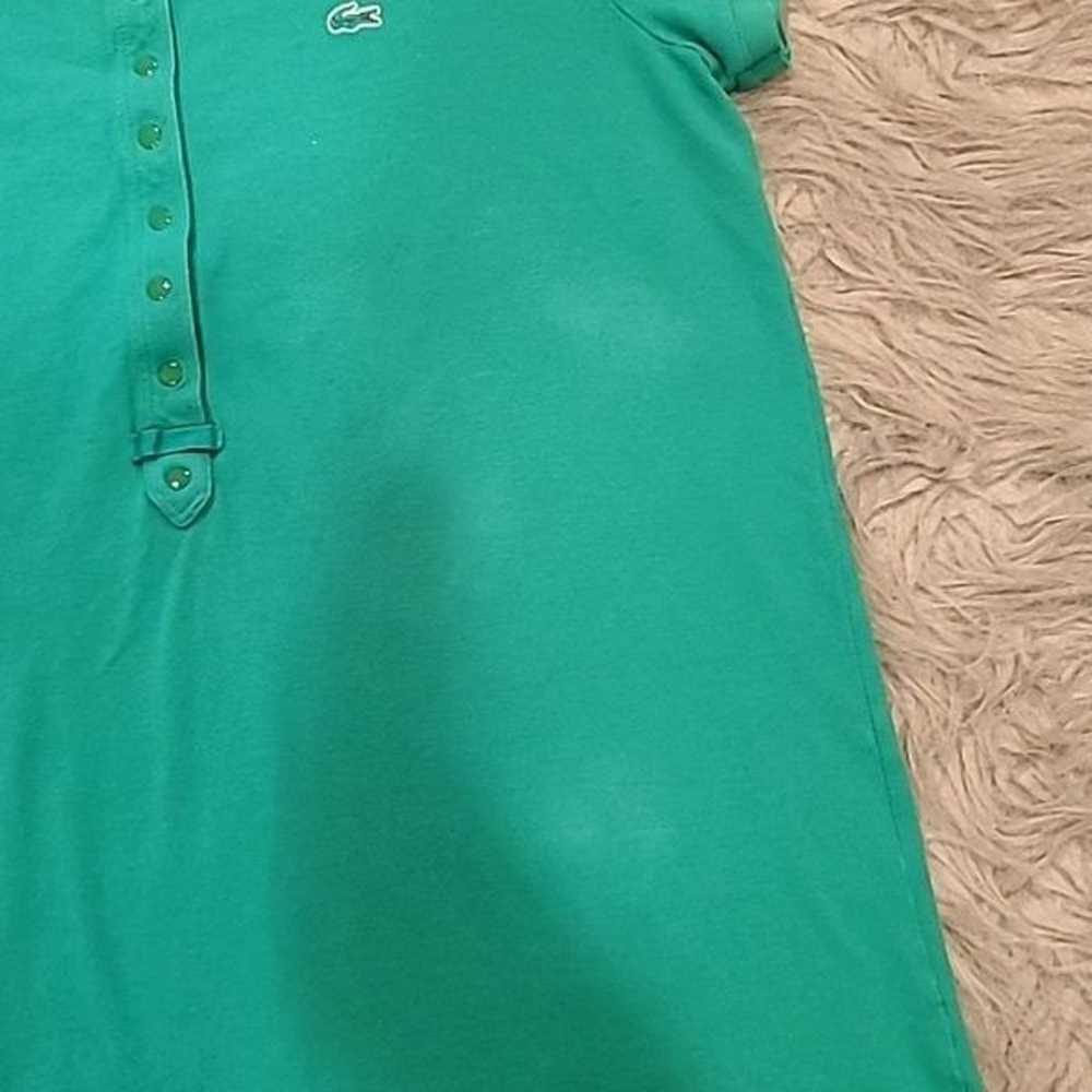 Lacoste vintage green long short sleeve womens po… - image 3