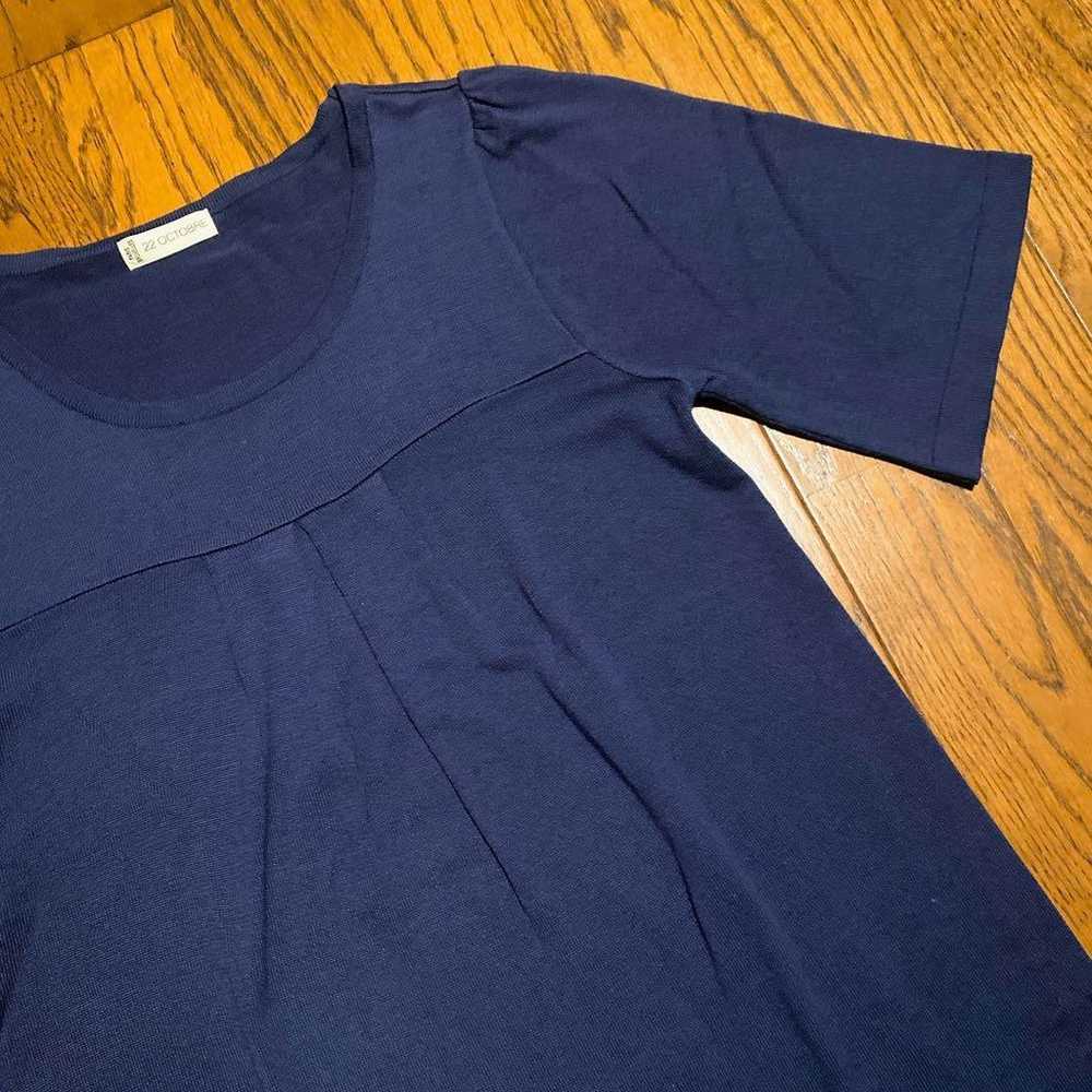 October 22 Navy Short Sleeve Knit Dress - image 2