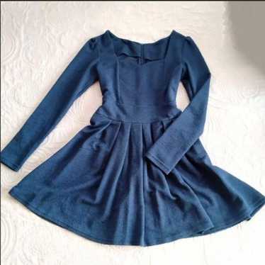 Mini Long Sleeve Dress - Navy