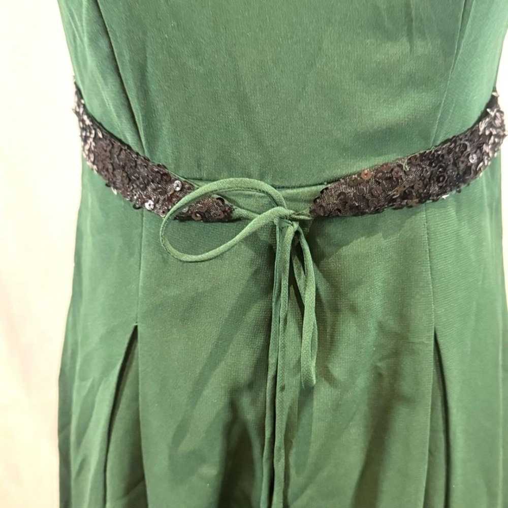 Green and black sequin detail chiffon jumpsuit wi… - image 10