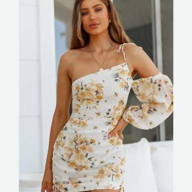 Hello Molly Floral One Shoulder Dress