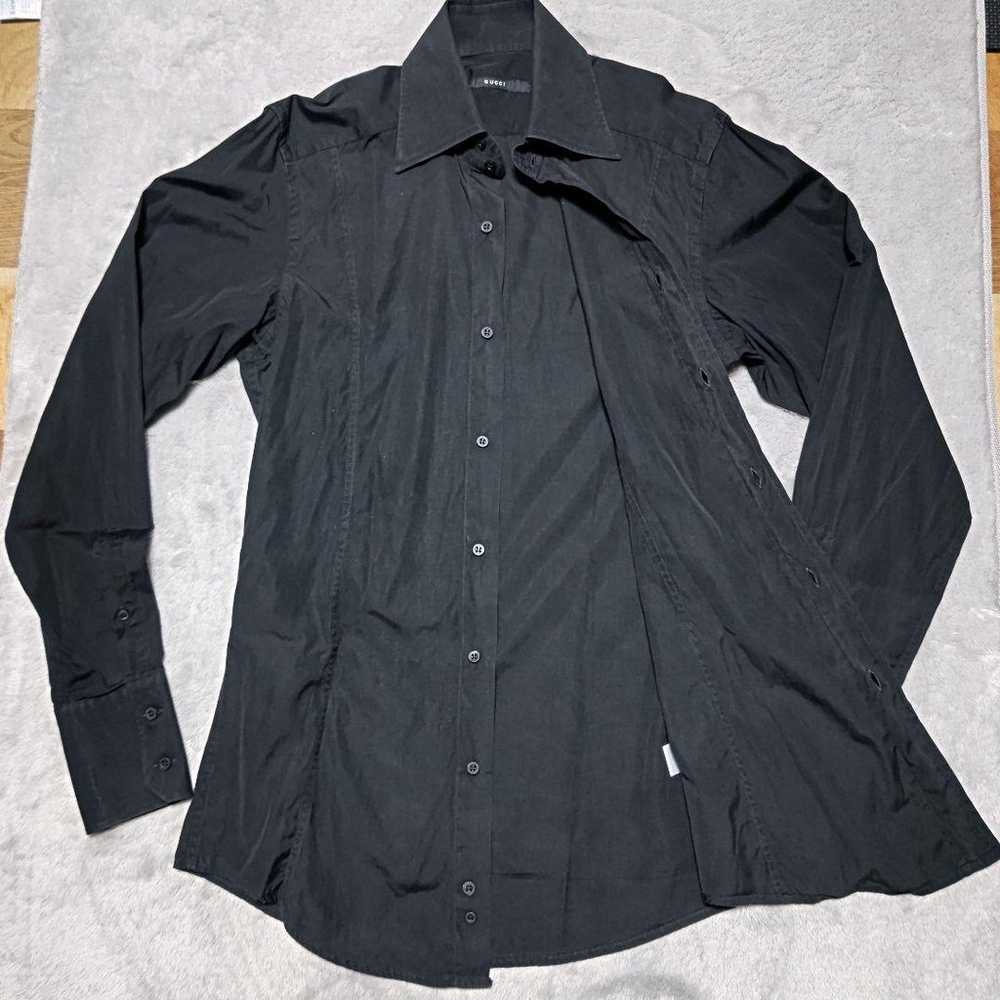 GUCCI Long Sleeve Shirt Dress Shirt Black - image 3