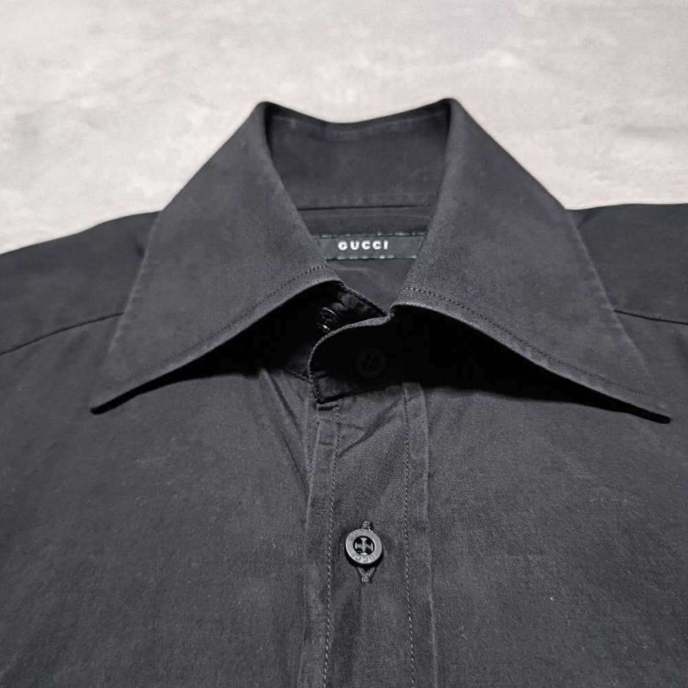 GUCCI Long Sleeve Shirt Dress Shirt Black - image 5