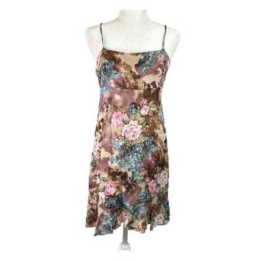 Vintage Floral Mini Short Dress Womens Small Pink… - image 1