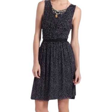 Postmark Anthropologie Navy Polka Dot Dress S