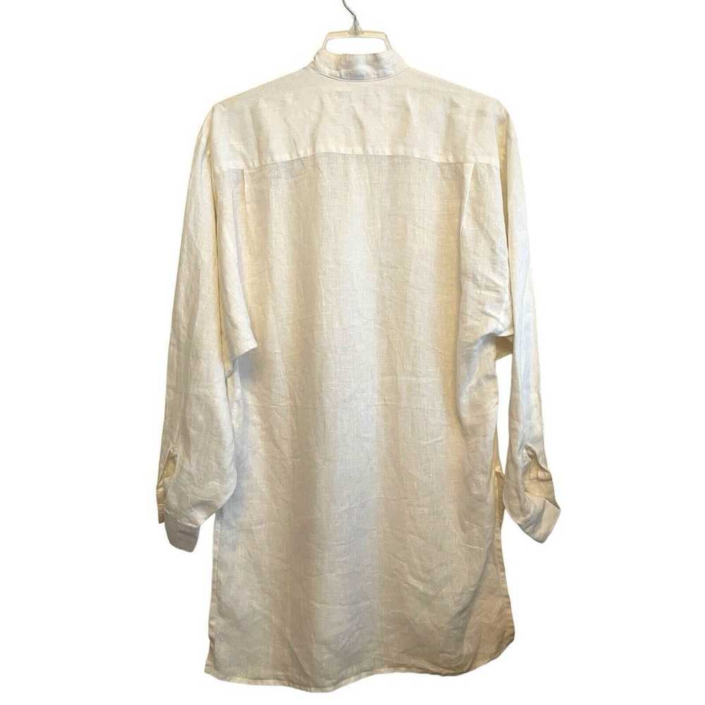 Vintage 1990s Hey Max! Linen Tunic Button Up Shir… - image 3