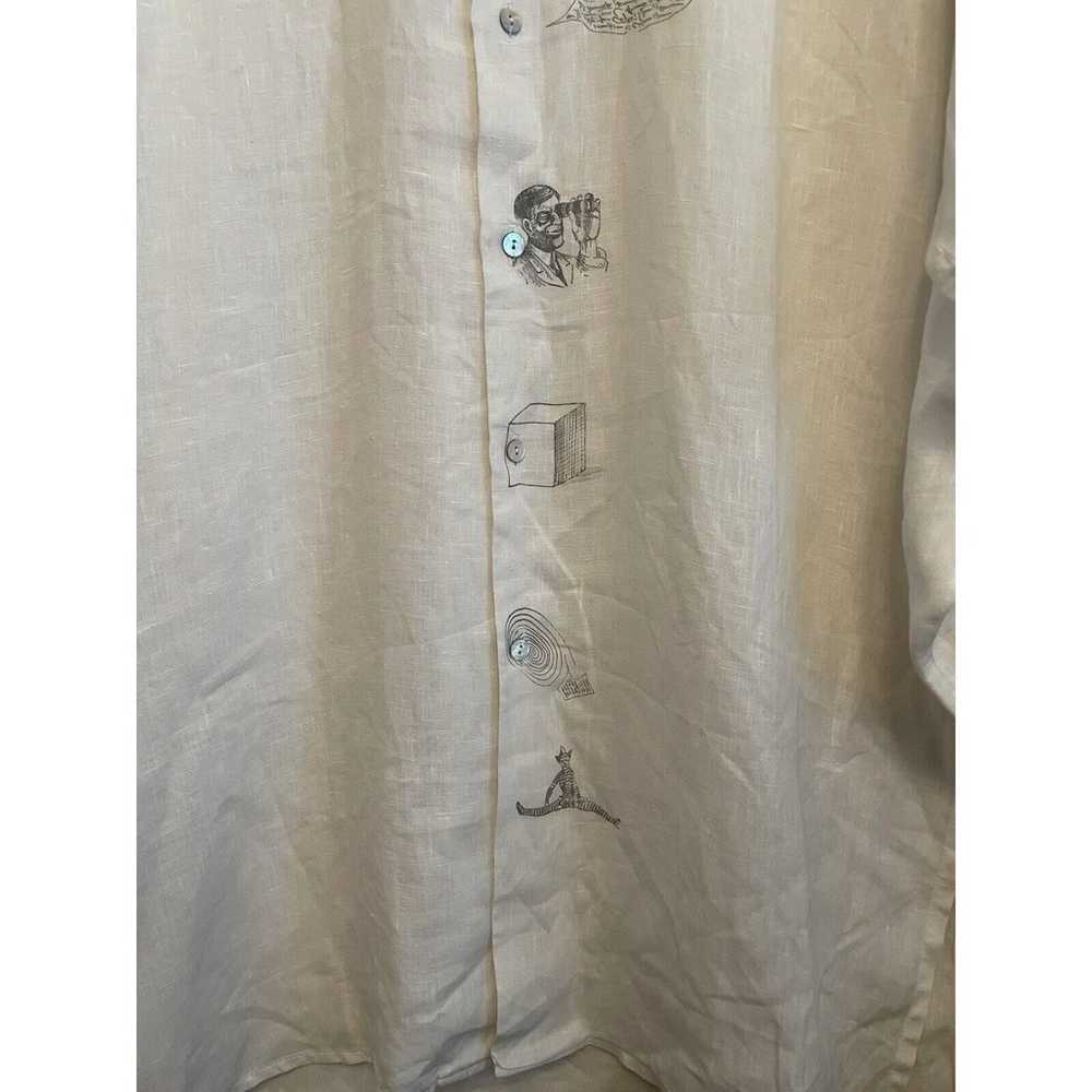 Vintage 1990s Hey Max! Linen Tunic Button Up Shir… - image 7