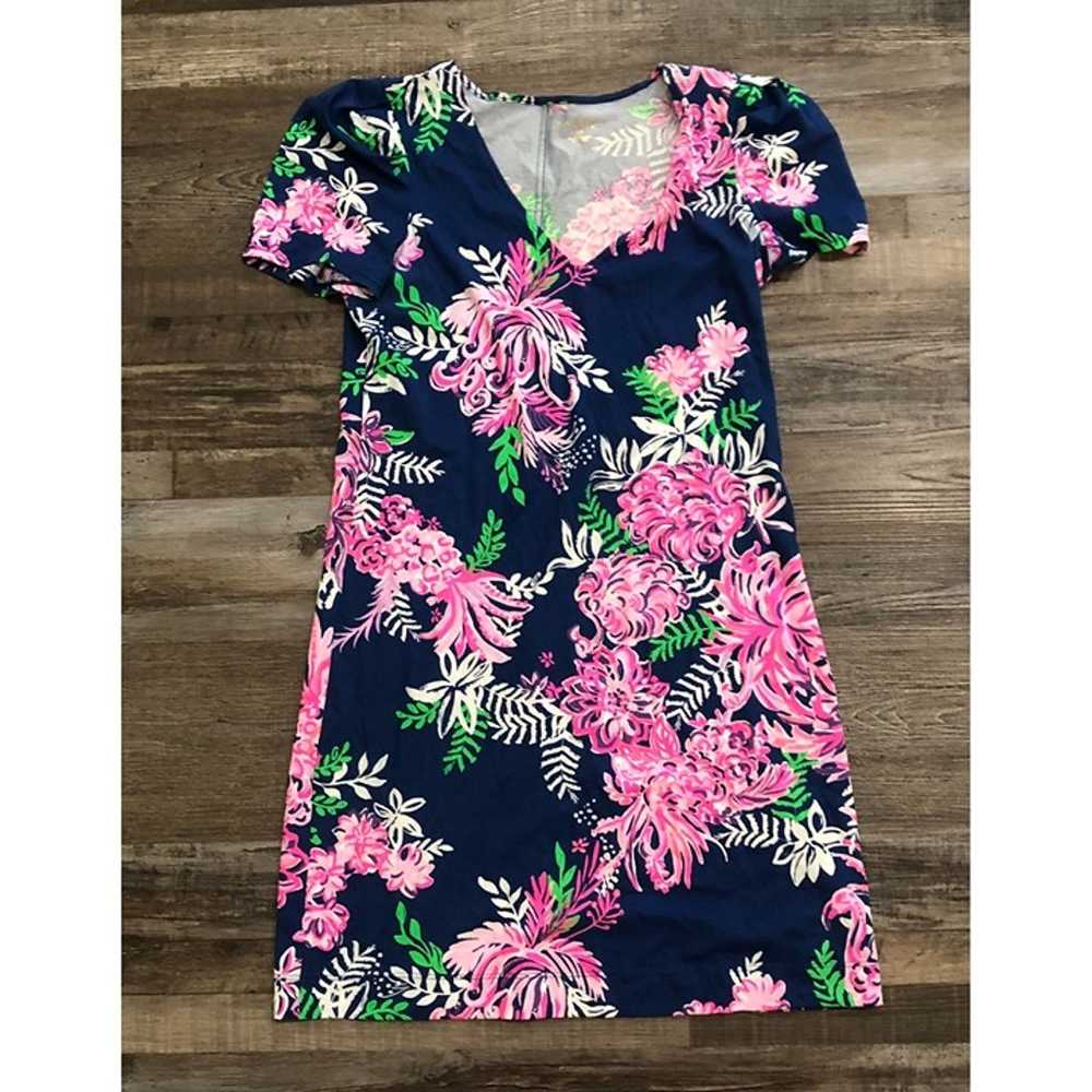 Lilly Pulitzer Size Medium Aleece Dress Navy Blue… - image 1