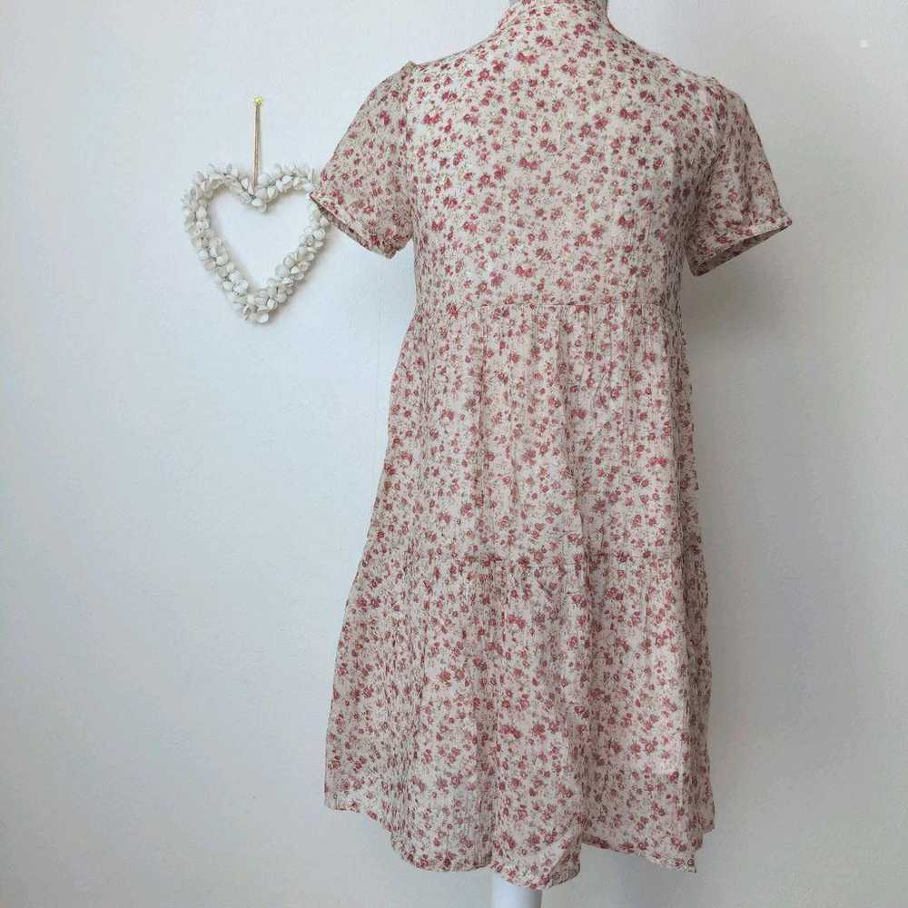 Body coverage ◎ Petite floral V-neck frill dress - image 6