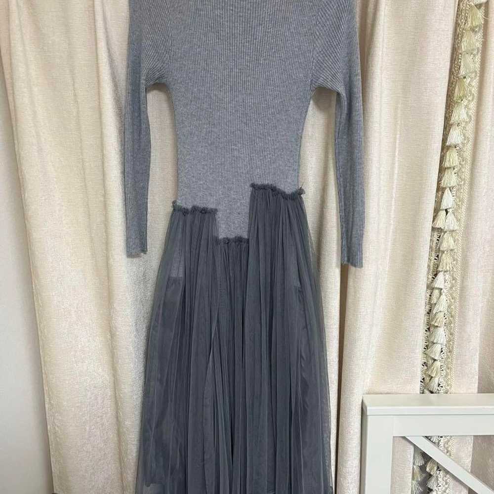 Gray knit long dress - image 2