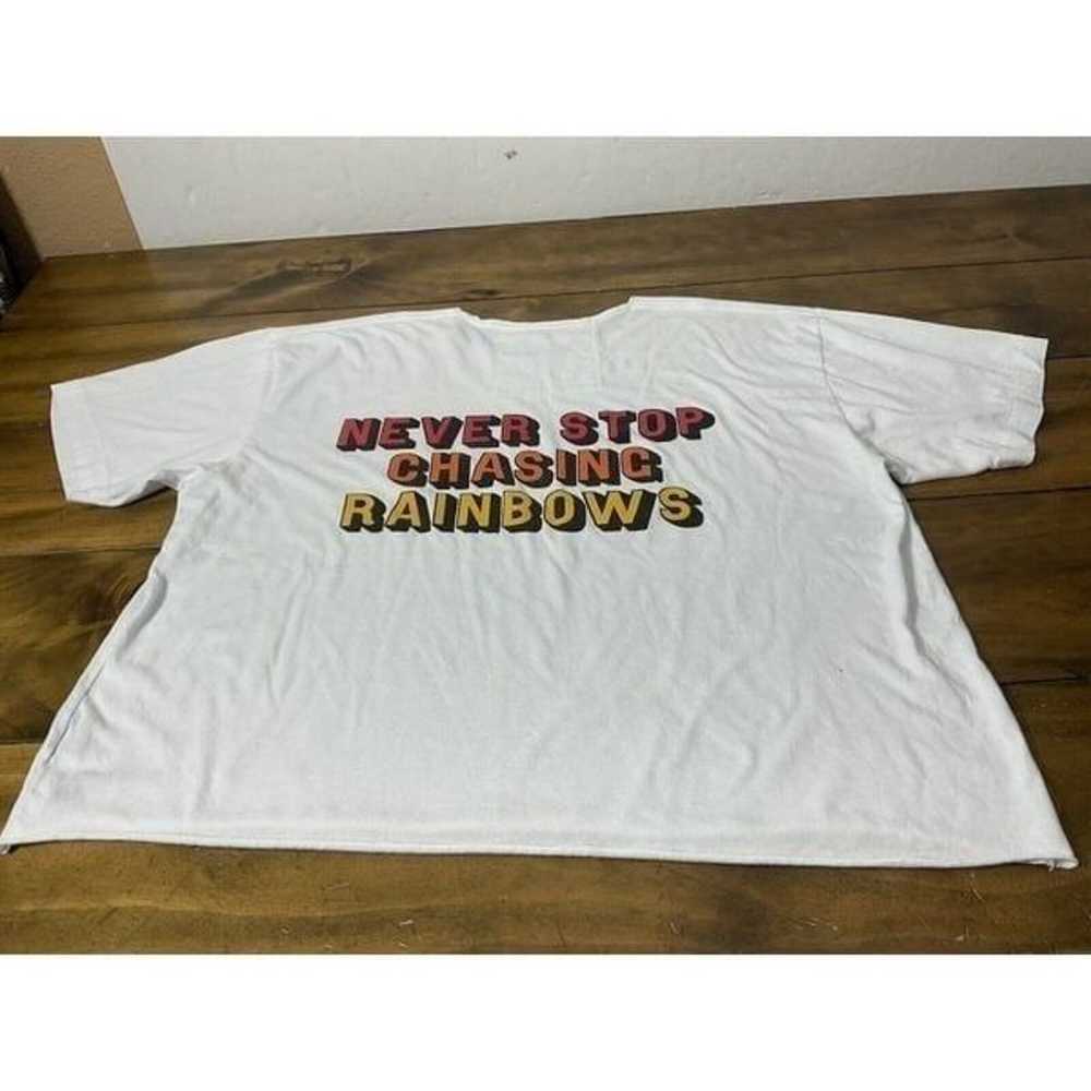 Aviator Nation Smiley Face Crop Top White Shirt W… - image 10