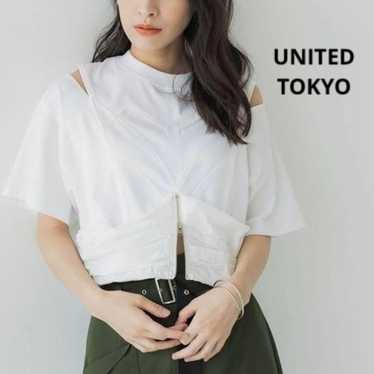 UNITED TOKYO Corset Taffeta T-shirt White - image 1