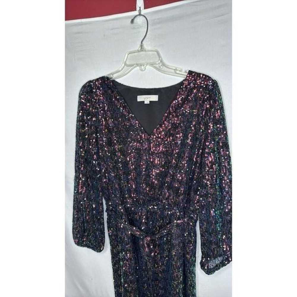 Loft Sequins Knee Length Dress. Size Large. - image 3