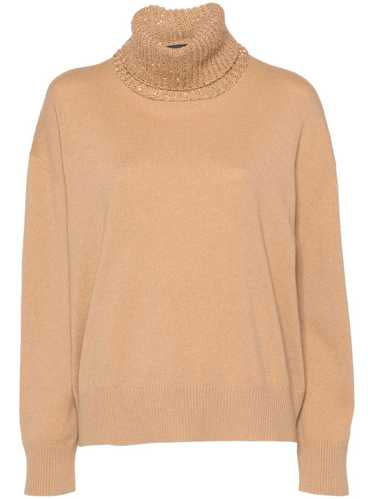 Fabiana Filippi WOOL AND SILK BLEND TURTLENECK SWE