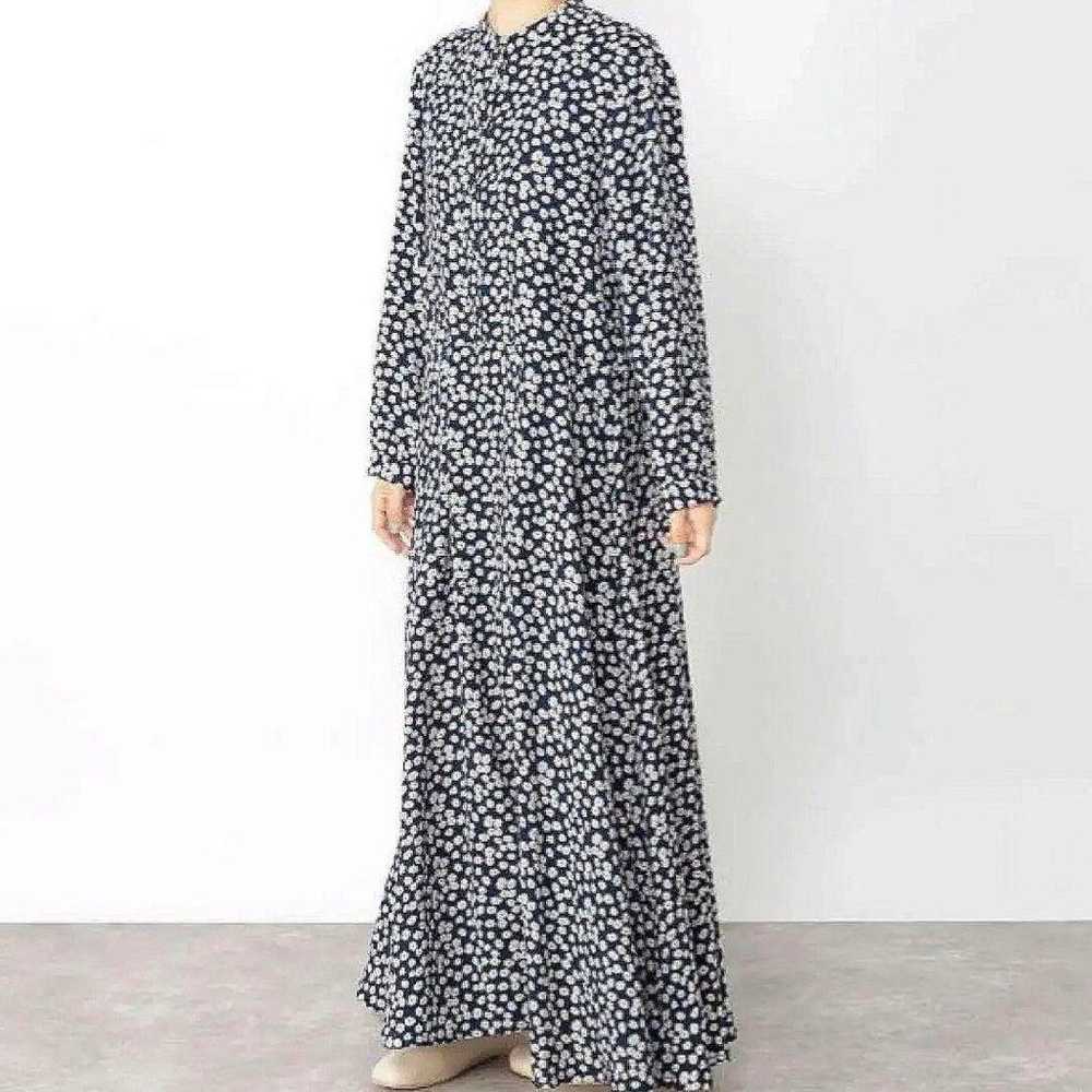 Studio Clip Floral Long Dress Navy - image 1