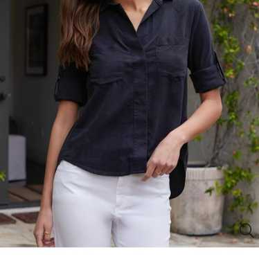 Bella Dahl Back Slit Button Down Roll Up Sleeve T… - image 1