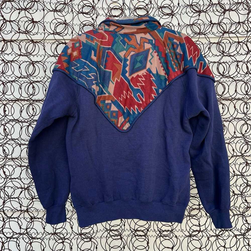 Vintage 90s Southwestern Aztec Cardigan Sweatshir… - image 3