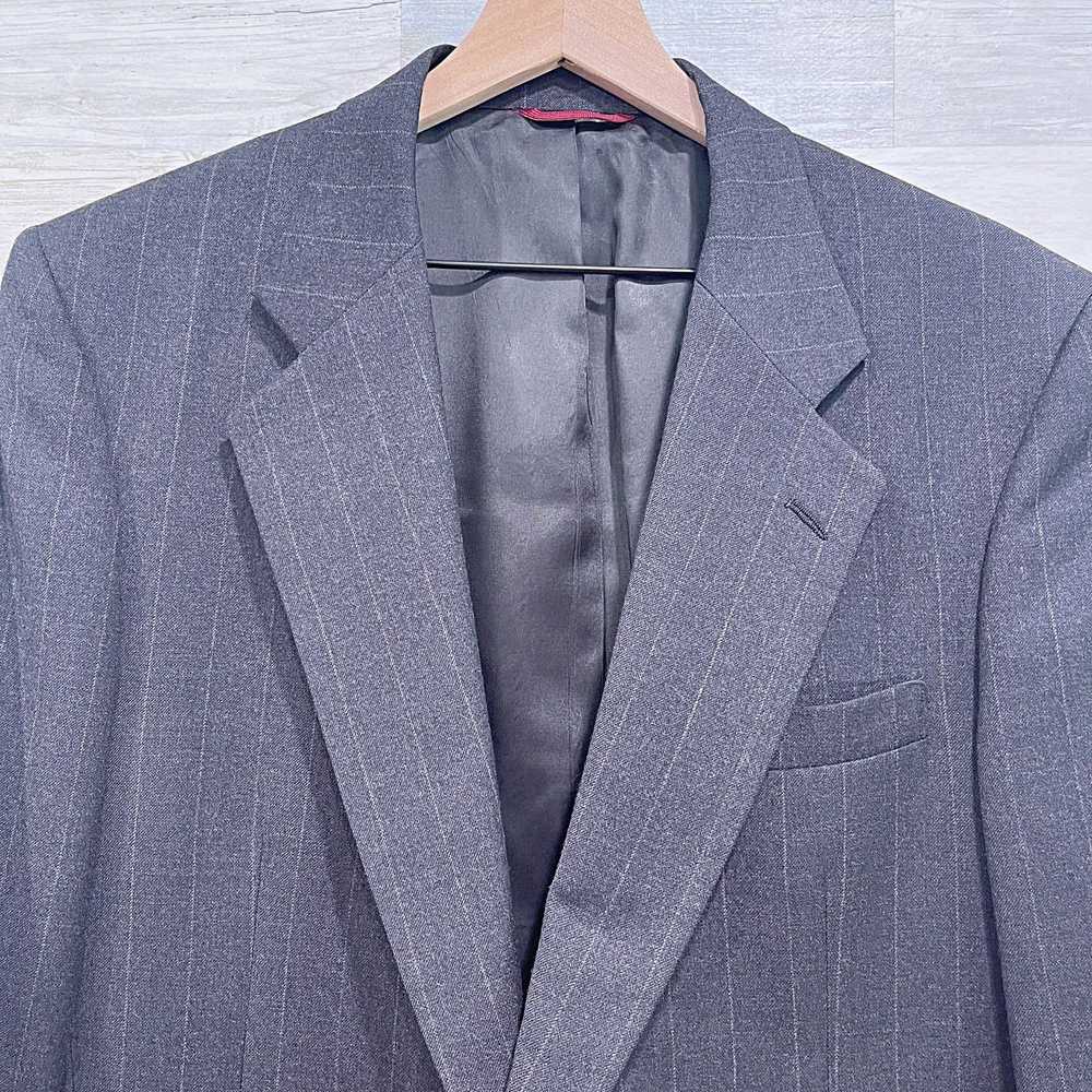 Jos. A. Bank Jos A Bank Flannel Striped Suit Gray… - image 3