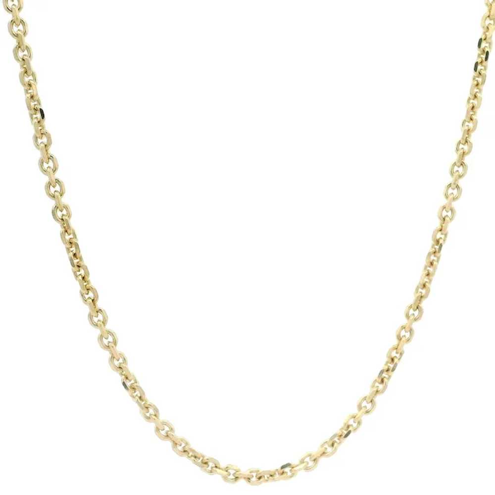 Vintage 14k Yellow Gold 18" Cable Link Chain Neck… - image 3