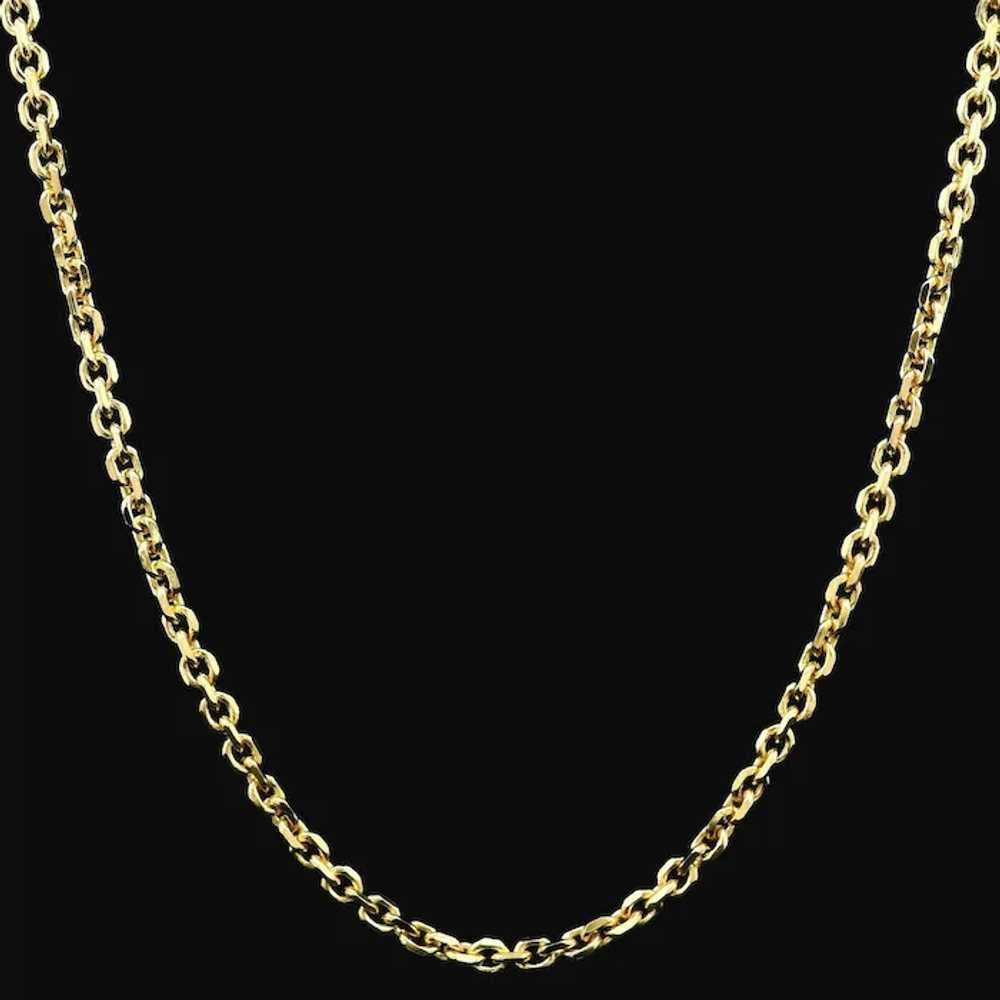 Vintage 14k Yellow Gold 18" Cable Link Chain Neck… - image 4