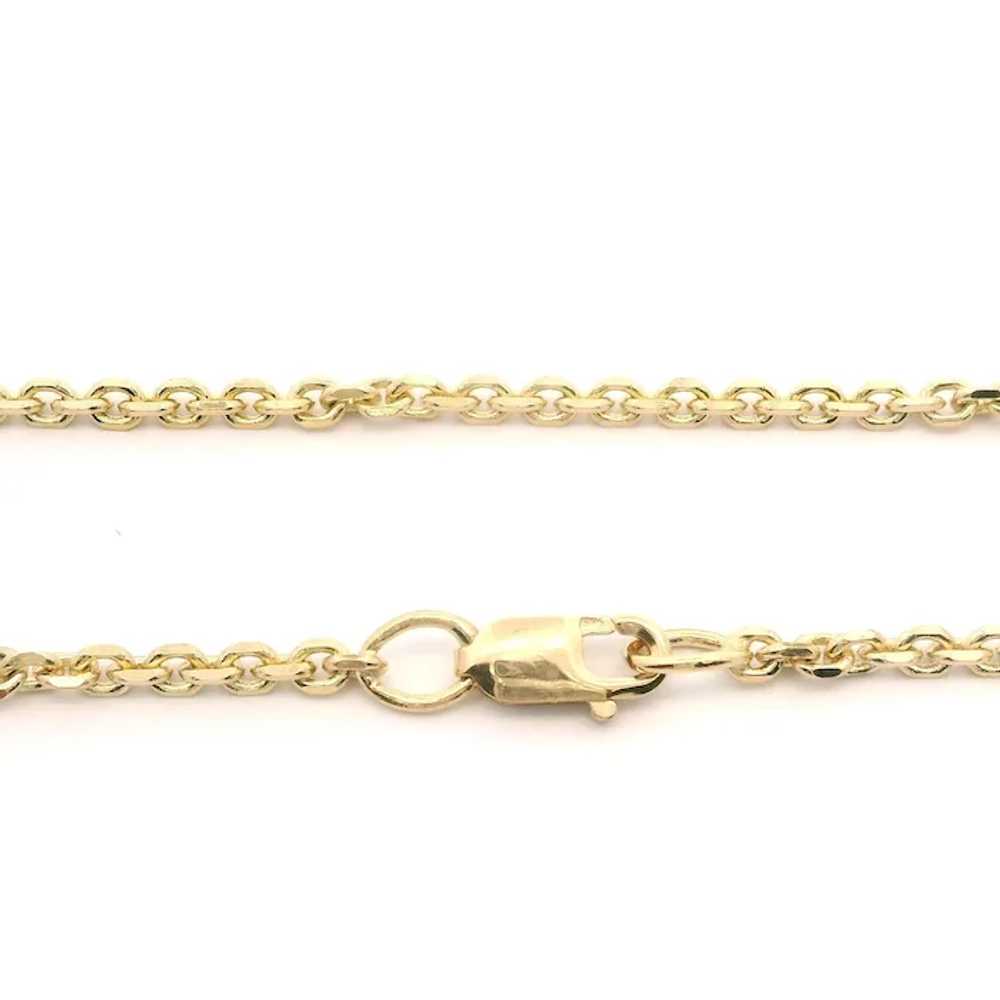 Vintage 14k Yellow Gold 18" Cable Link Chain Neck… - image 5