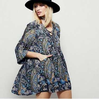 Free People Rain Or Shine Paisley Dress