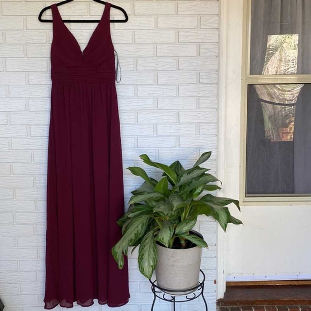 Lulus Burgundy Deep V Formal Black Tie Gown Bride… - image 5