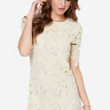 Forever 21 Floral Lace Dress Cream Size Small, Bri