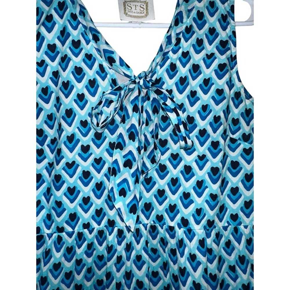 SAIL TO SABLE Teardrop Print Midi Dress Size S Bl… - image 3