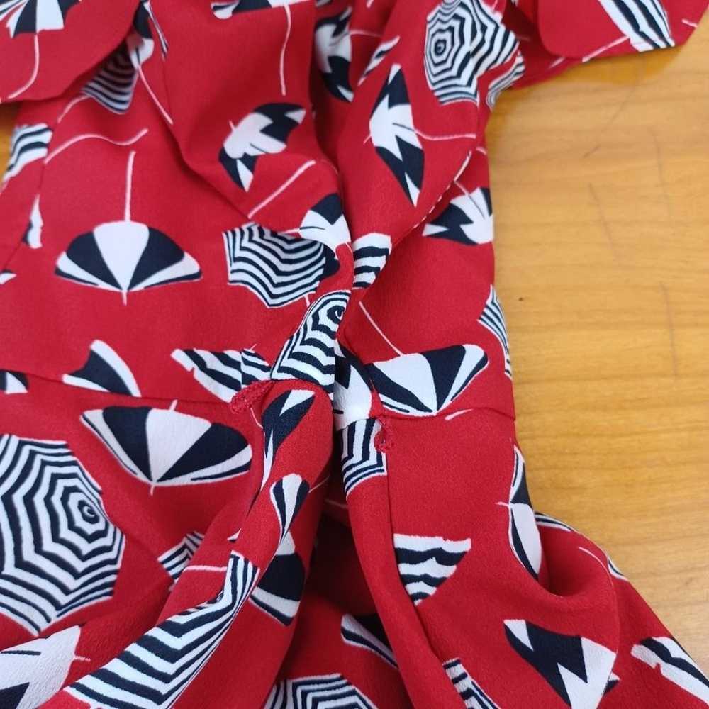 Talbots Red Beach Umbrella Print Dress Size 4 Wom… - image 7