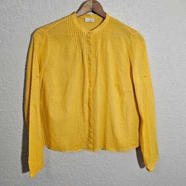 Akris Punto Yellow Textured Button Down Shirt