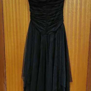 Black tulle long dress