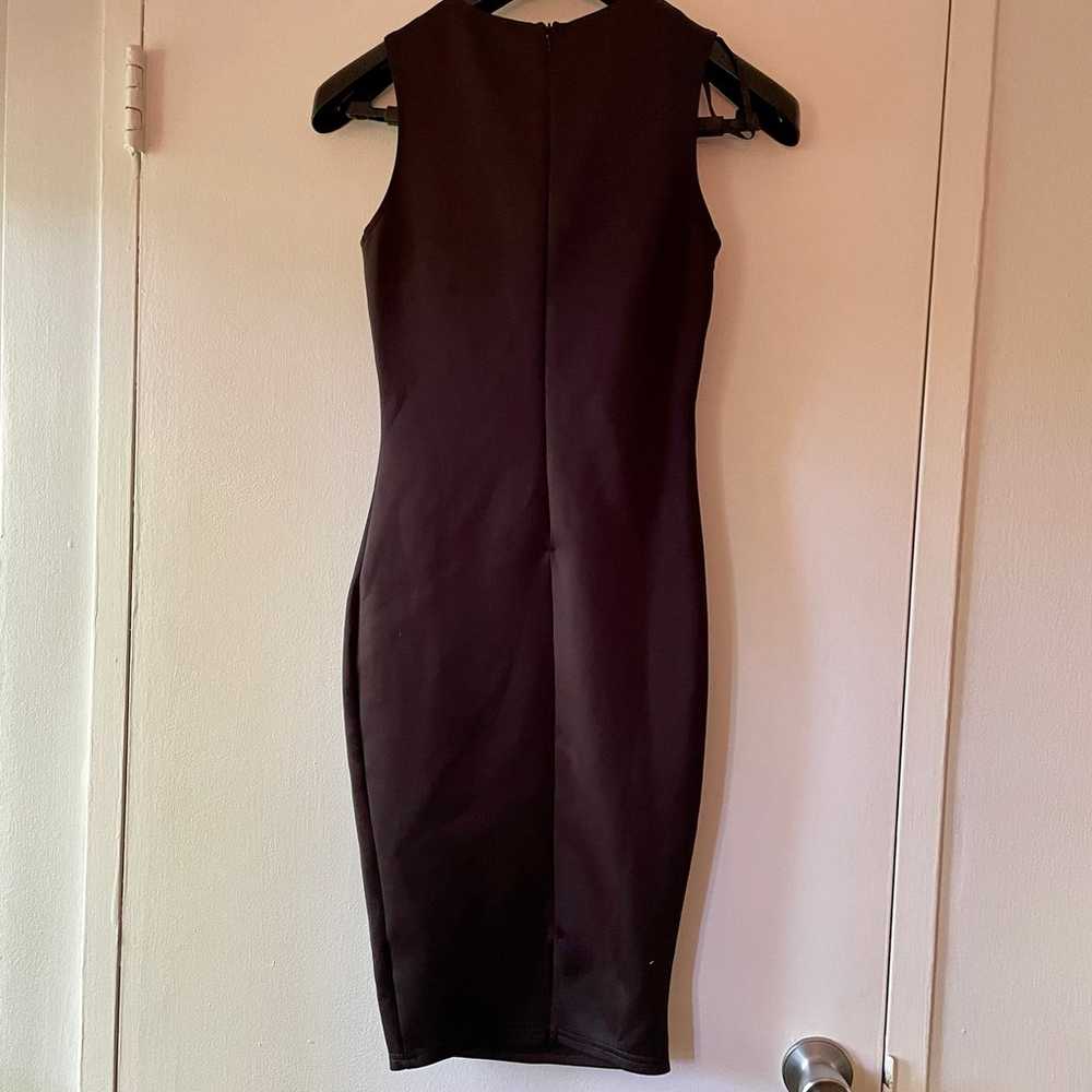 AX Paris Black Midi Body Con Dress With V Neck - … - image 2