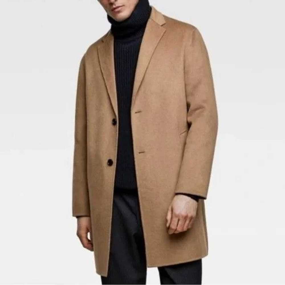 Zara Zara | Men’s Italian Wool Blend Coat Camel |… - image 3