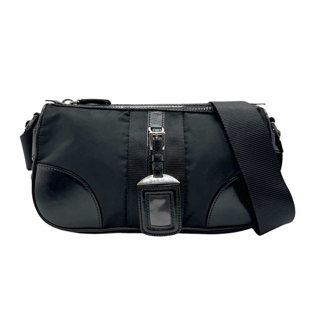 Prada PRADA Shoulder Bag Nylon Leather Black Men … - image 1