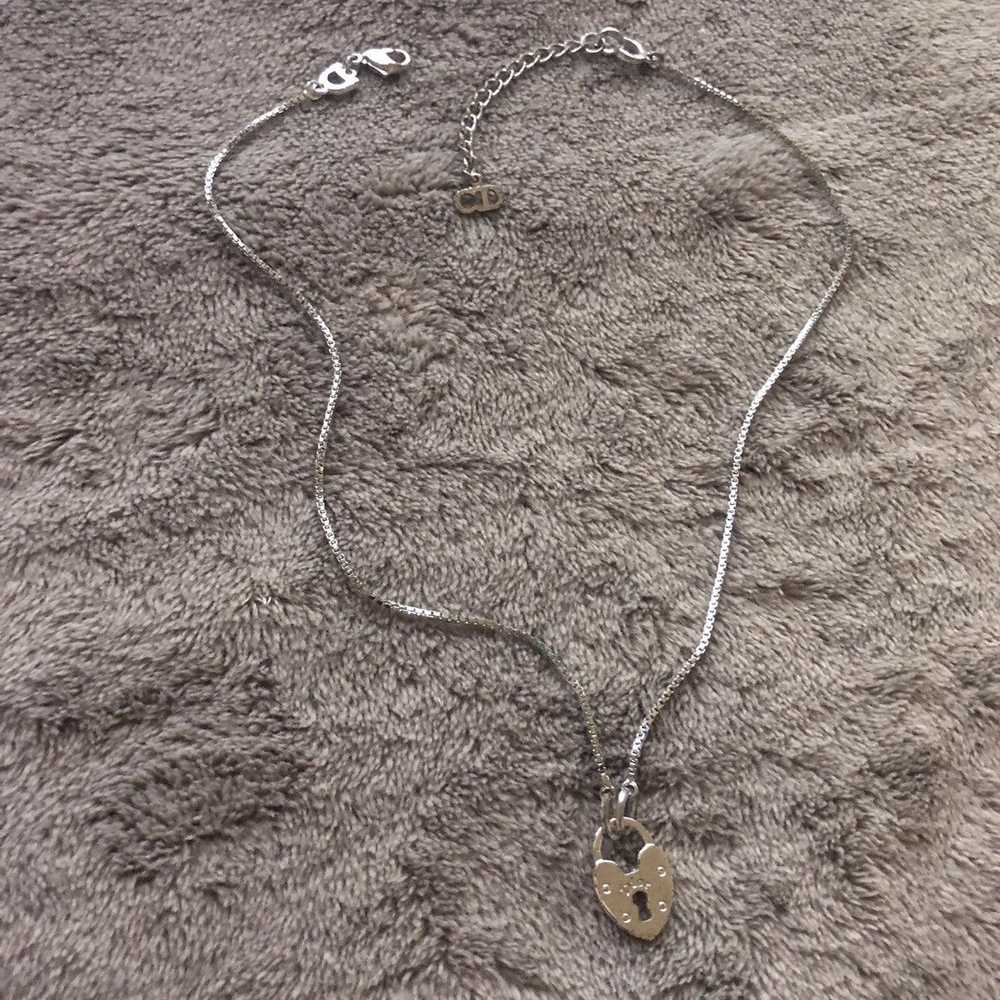 Dior Dior Lock Pendant And Chain Necklace - image 4