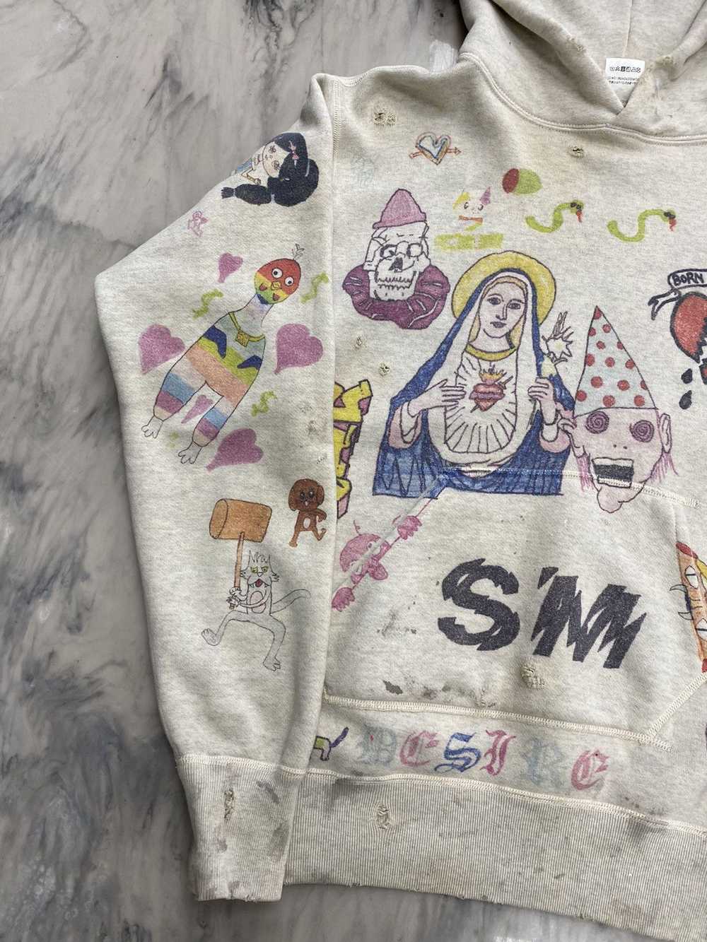 Saint Michael Saint Michael graffiti hoodie Bart … - image 3