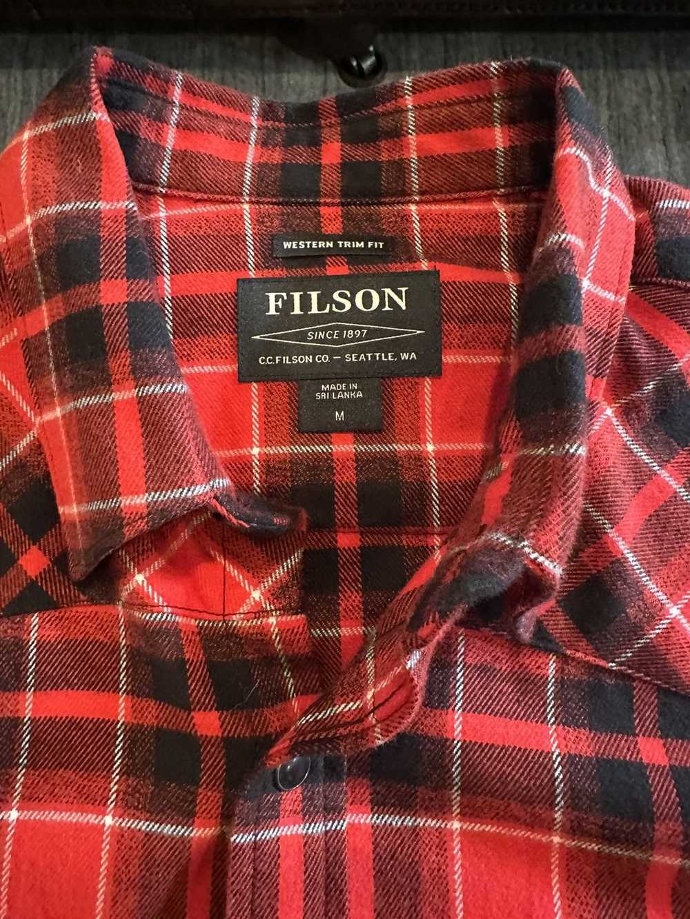 Filson Filson Western Flannel Shirt, size M - image 3