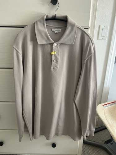 Lady White Co. Warm Grey LS Polo - image 1