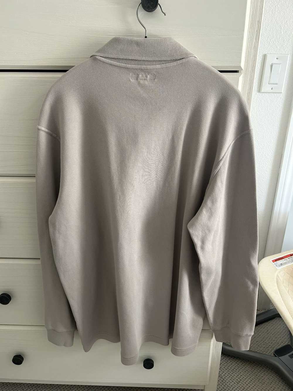 Lady White Co. Warm Grey LS Polo - image 2