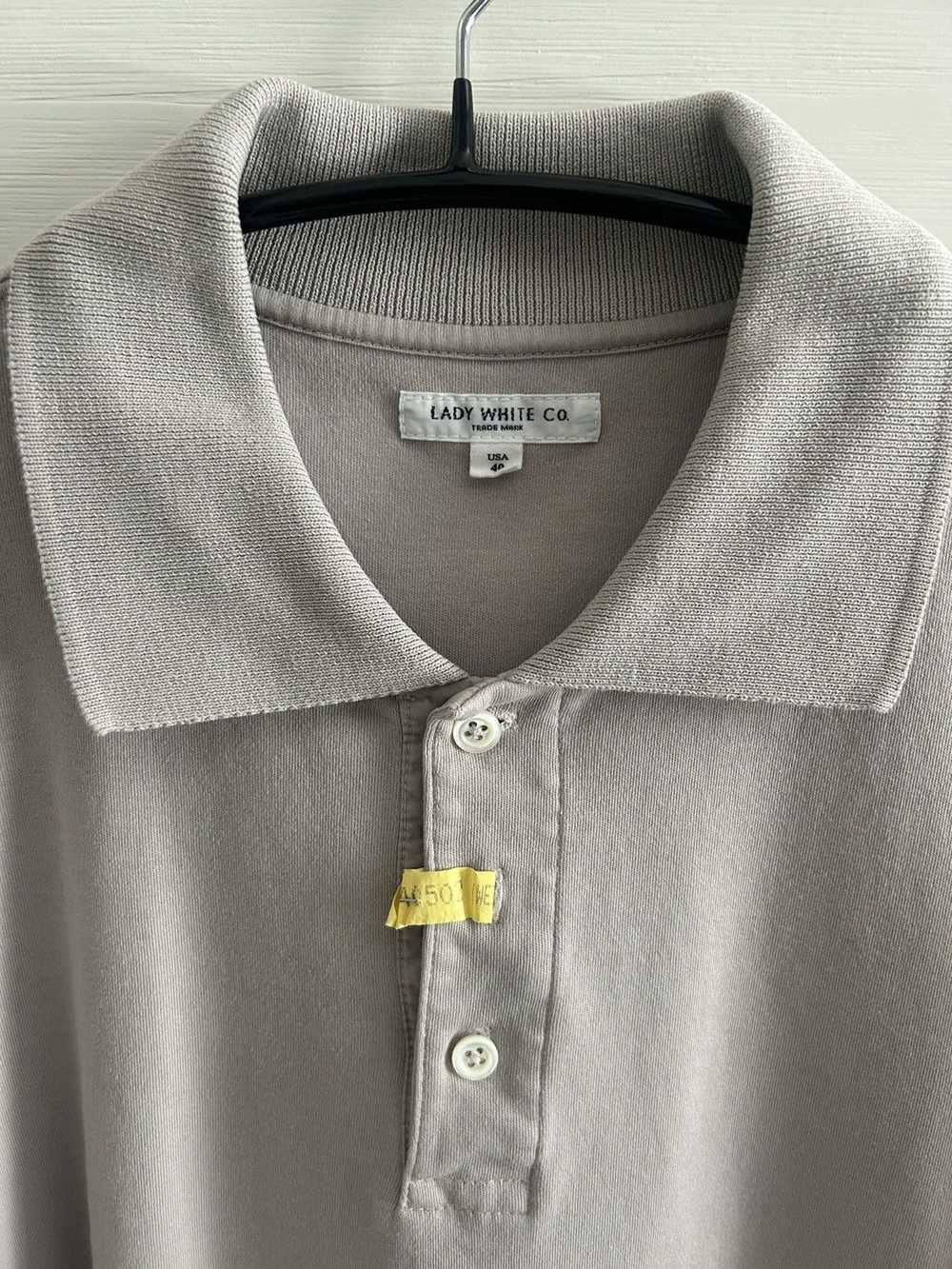 Lady White Co. Warm Grey LS Polo - image 3