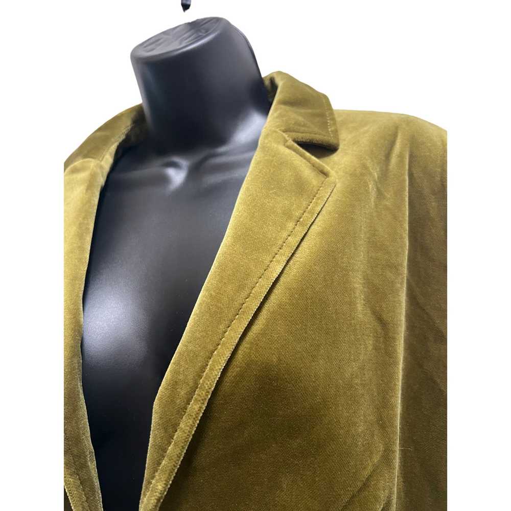 J.Crew J.Crew Pea Green Faux Velvet 100% Cotton L… - image 2