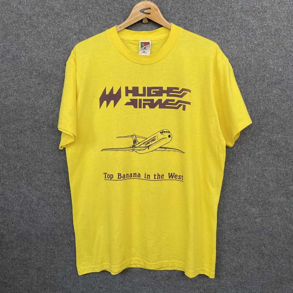 Vintage Vintage 1990s Hughes Airwest Promo T Shirt - image 1